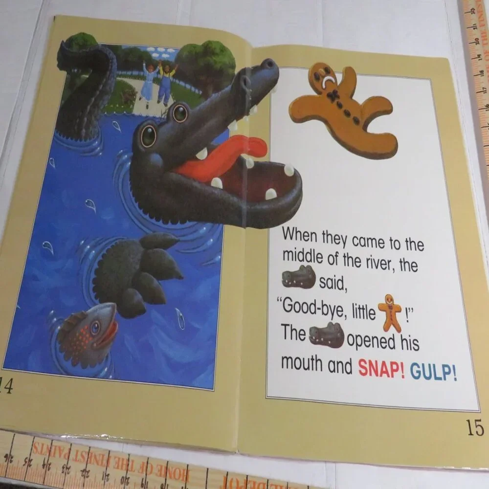 The Gingerbread Man (almost 2 feet tall) with (4) student story book LAMINATED